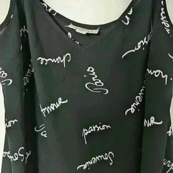 Smart Set, adjustable strap, cami top, black  and white, size small - Picture 8 of 13